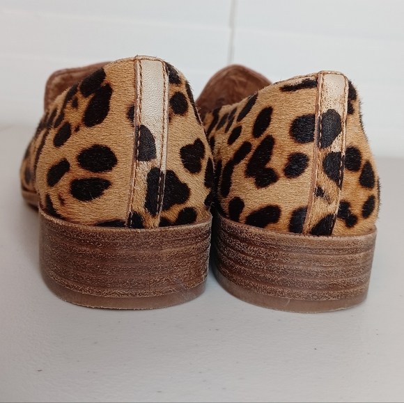 Madewell The Frances Leopard Print Calf Hair Sz 6 1/2” Loafers - Picture 9 of 14